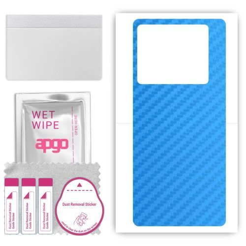 folia naklejka skórka strukturalna na TYŁ do Infinix Zero 30 - Carbon Niebieski - apgo SKINS