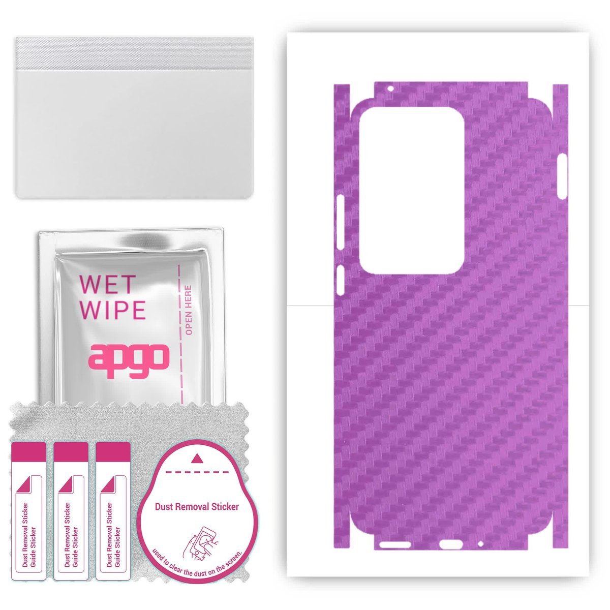 Folia naklejka skórka strukturalna na TYŁ+BOKI do Oppo Reno11 F - Carbon Fioletowy - apgo SKINS