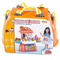 Zabawy w naśladowanie dorosłych - LODZIARNIA MINI SKLEP W WALIZCE PRZENOŚNA CUKIERNIA SŁODYCZE LODY - miniaturka - grafika 1