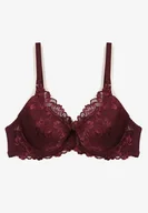 Biustonosze - Ciemnofioletowy Biustonosz Ozdobiony Koronką Vonavia - Renee - miniaturka - grafika 1