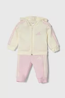 Dresy i komplety dla dziewczynek - adidas dres niemowlęcy kolor beżowy - miniaturka - grafika 1