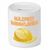 Skarbonki - SKARBONKA DLA BUDOWLAŃCA NAJLEPSZY BUDOWLANIEC z Nadrukiem ze Zdjęciem - miniaturka - grafika 1