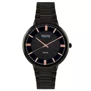 Zegarki męskie - Czarny męski zegarek z bransoleta PACIFIC X0060-06 - miniaturka - grafika 1