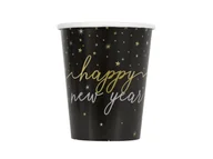 Dekoracje i nakrycia stołu na imprezę - Kubeczki Happy New Year Disco - 266 ml - 8 szt. - miniaturka - grafika 1