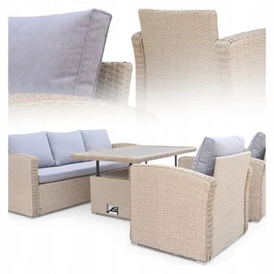 ZESTAW MEBLI OGRODOWYCH TECHNORATTAN STÓŁ FOTELE TARAS OGRÓD DLA 5 OSÓB - Meble ogrodowe ZESTAW MEBLI OGRODOWYCH TECHNORATTAN STÓŁ FOTELE TARAS OGRÓD DLA 5 OSÓB - Meble ogrodowe - miniaturka - grafika 1