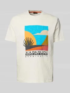 T-shirt z nadrukiem z logo model ‘ARBIA’ - Koszulki męskie - miniaturka - grafika 1