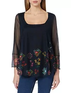 Koszulki i topy damskie - Desigual Ts_Carrie t-shirt damski, niebieski, XS - miniaturka - grafika 1