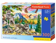 Puzzle - Puzzle 300 Wolf Family and Eagles CASTOR - miniaturka - grafika 1