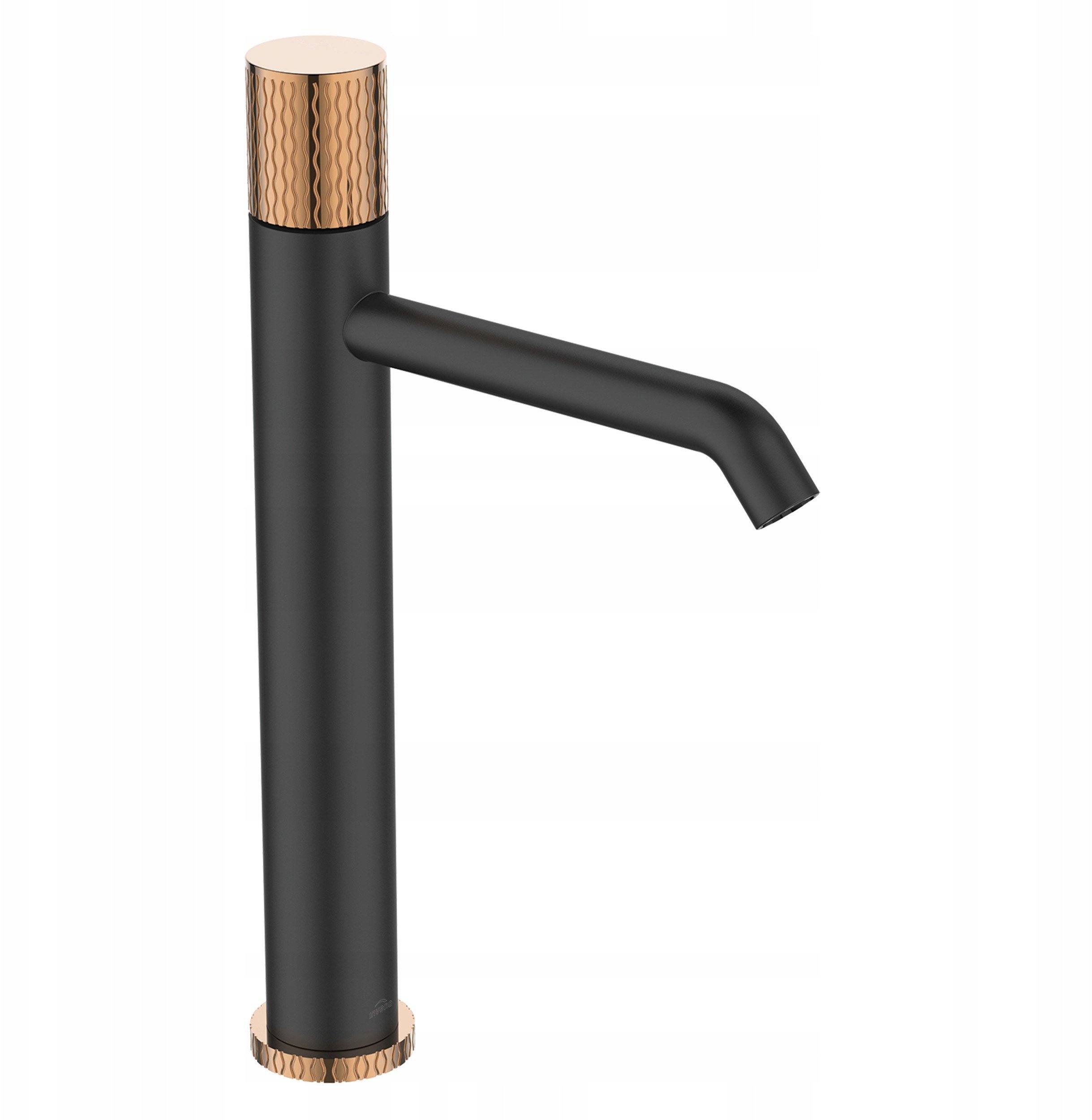 Washbasin faucet INVENA MOONLIGHT, high, black with gold details
