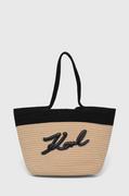 Moda i Uroda OUTLET - Karl Lagerfeld torba plażowa kolor czarny - miniaturka - grafika 1