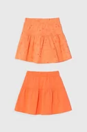 Sukienki i spódniczki dla dziewczynek - zippy spódnica bawełniana dziecięca 2-pack kolor pomarańczowy mini rozkloszowana - Zippy - miniaturka - grafika 1