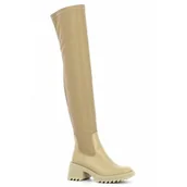 Kozaki damskie - Beżowe muszkieterki damskie CARINII - Carinii - miniaturka - grafika 1