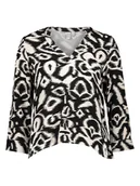 Bluzki damskie - Vero Moda Bluzka w kolorze czarno-kremowym - miniaturka - grafika 1