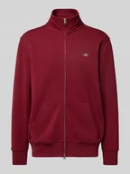 Bluzy męskie - Bluza rozpinana z wyhaftowanym logo - miniaturka - grafika 1