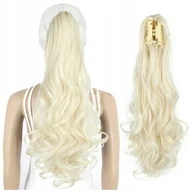 Ozdoby do włosów - Włosy Syntetyczne Doczepiane Kucyk na Klipsie 55 cm Clip In Jak Naturalne - miniaturka - grafika 1