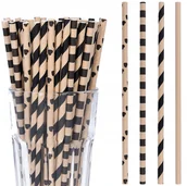 Słomki do napojów - Słomki papierowe do napojów eco rurki urodziny 100 - miniaturka - grafika 1