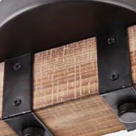 Lampy sufitowe - Brilliant Reflektor sufitowy Decca, długość 78 cm, czarny/drewno, 4-punktowa. - miniaturka - grafika 1