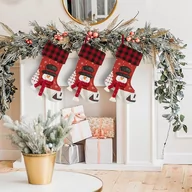 Ozdoby bożonarodzeniowe - Skarpetka Świąteczna Bałwanek 3D Eurofirany 28X50 - miniaturka - grafika 1