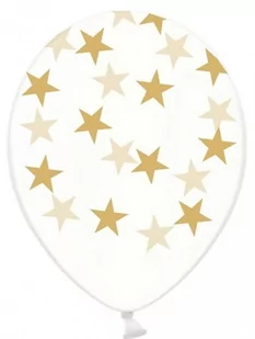 Strong Balony, "Gwiazdki złote", 14", Strong, biały, 6 szt. - Balony i akcesoria - miniaturka - grafika 4