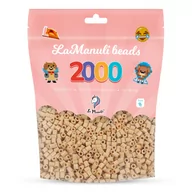 Prace ręczne dla dzieci - Koraliki do prasowania La Manuli - JASNE BRĄZOWE, 2000 szt. - miniaturka - grafika 1