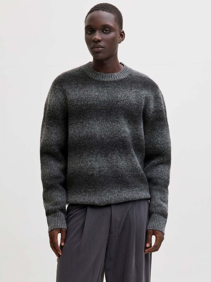 bluzka męskie jack and jones 12286239 dark szary melange