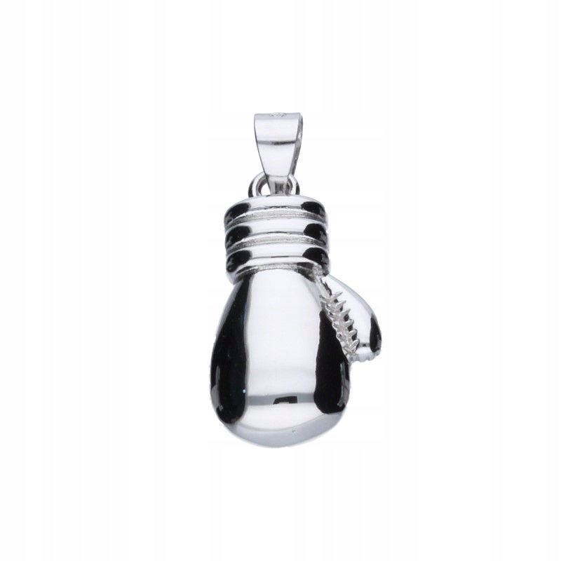 Zawieszka Srebrna Rękawica Bokserska 925 Rodowana 12x18mm 2.95g na prezent