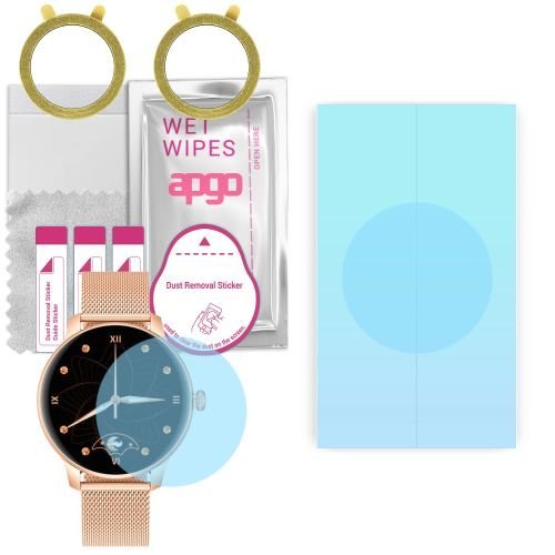 2x folia ochronna hydrożelowa do Kieslect L11 - apgo HD HQ FLEX Smartwatch Hydrogel Protection Ochrona na ekran smartwatcha
