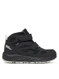 Jack Wolfskin Sneakersy Woodland 2 Texapore Mid Vc A64865 Czarny - Buty dla chłopców - miniaturka - grafika 1
