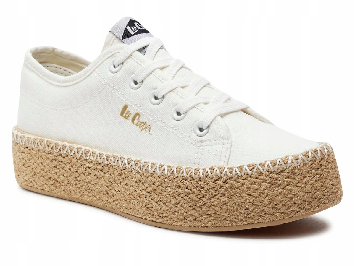 BUTY damskie białe TRAMPKI LEE COOPER LCW-24-44-2410LA espadryle 40