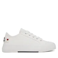 Trampki damskie - Trampki LOVE MOSCHINO JA15012G0MJP0100 Biały - miniaturka - grafika 1