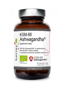 Kenay Ashwagandha KSM-66 Suplement diety 60 kaps. Bio - suplement - Układ nerwowy - miniaturka - grafika 1