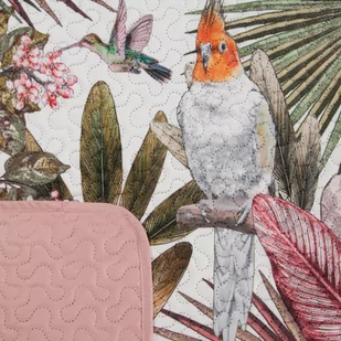 Narzuta 170 x 210 Pikowana Parrot Zieleń+Róż - Narzuty - miniaturka - grafika 3