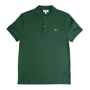 Koszulka Lacoste Cotton Shirt Regular Fit DH2050-132 - zielona - Koszulki męskie - miniaturka - grafika 1