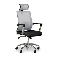 Fotele i krzesła biurowe - B2B Partner Krzesło biurowe ELITE NET, szary/czarny SL1606ATX0101K304E10 - miniaturka - grafika 1