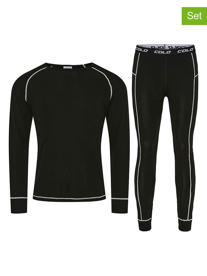COLD 2-częściowy zestaw bielizny funkcyjnej w kolorze czarnym