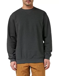 Bluzy męskie - Carhartt Męska bluza z okrągłym dekoltem o średniej wadze, Wrzos węglowy, XL - grafika 1