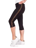 Skarpetki damskie - Legginsy damskie getry 3/4 z lampasem w panterkę M - miniaturka - grafika 1