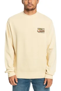 Bluza męska Quiksilver Neon Slab Crew ecru z nadrukiem -M - Bluzy męskie - miniaturka - grafika 1
