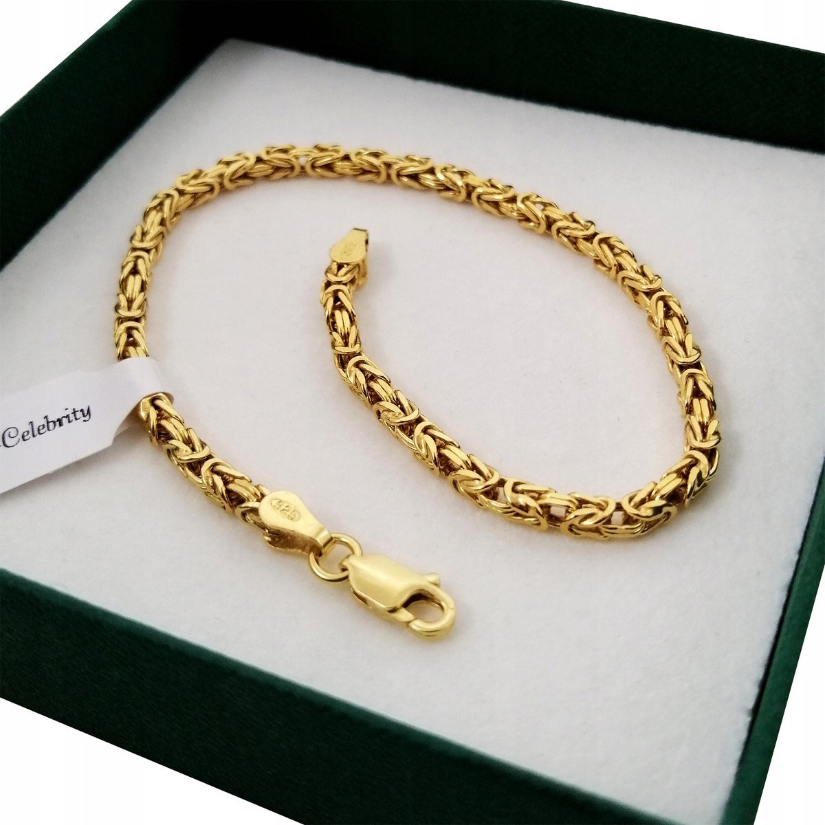 Bransoletka Splot Królewski Srebro 925 + Złoto 585