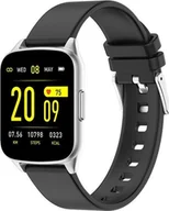 Smartwatch - Gino Rossi SW009-5 Czarno-srebrny - miniaturka - grafika 1