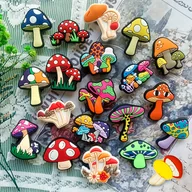 Inne - TEMU 20 szt. seria grzybów, kolorowy grzyb, zielony grzyb, grzyb Ozdoby do butów do dekoracji DIY Premium Jakość Popularne Akcesoria Charms Bąbelkowe - miniaturka - grafika 1