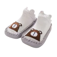 Kapcie damskie - Miękkie buciki do żłobka, przedszkola kapcie dziecięce z podeszwą antypoślizgową skarpetki, buty niechodki   Szare 13cm      6 -12mcy    EU 18/19 - miniaturka - grafika 1