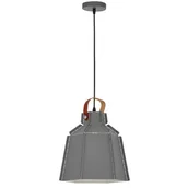 Lampy sufitowe - LAMPA SUFITOWA WISZĄCA LOFT SZARA MONA W1 - miniaturka - grafika 1