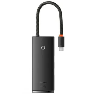 Baseus Lite Series wielofunkcyjny HUB USB Typ C - 2 x USB 3.0 / USB Typ C PD / HDMI 1,4 / SD/TF czarny (WKQX050101) - Huby USB - miniaturka - grafika 1