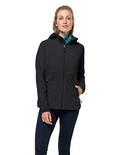 Jack Wolfskin Damska kurtka softshell, czarna, XL (DE)