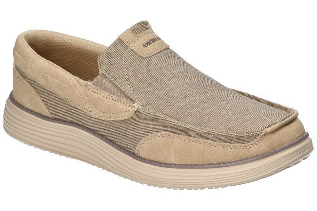 AMERICAN LE03 ORYGINALNE STYLOWE WSUWANE PÓŁBUTY PRZEWIEWNE BUTY MĘSKIE WSUWKI BEIGE 41