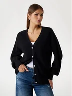Swetry damskie - Guess Kardigan W5YR06 Z3OO0 Czarny Regular Fit - miniaturka - grafika 1