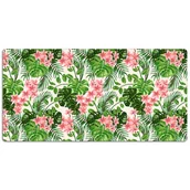 Podkładki na biurko - Podkładka pod mysz i klawiaturę Hibiskus 120x60 cm, Dywanomat - miniaturka - grafika 1