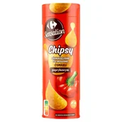 Chipsy - Carrefour Sensation Chipsy ziemniaczane formowane o smaku paprykowym 100 g - miniaturka - grafika 1