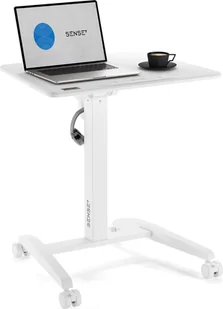 Biurko SENSE7 biurko mobilne Białe 70 cmx52 cm czarny - Biurka gamingowe - miniaturka - grafika 1